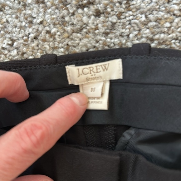 J Crew Stretch Black Pants, Size 8 Short, Line New - Picture 5 of 6